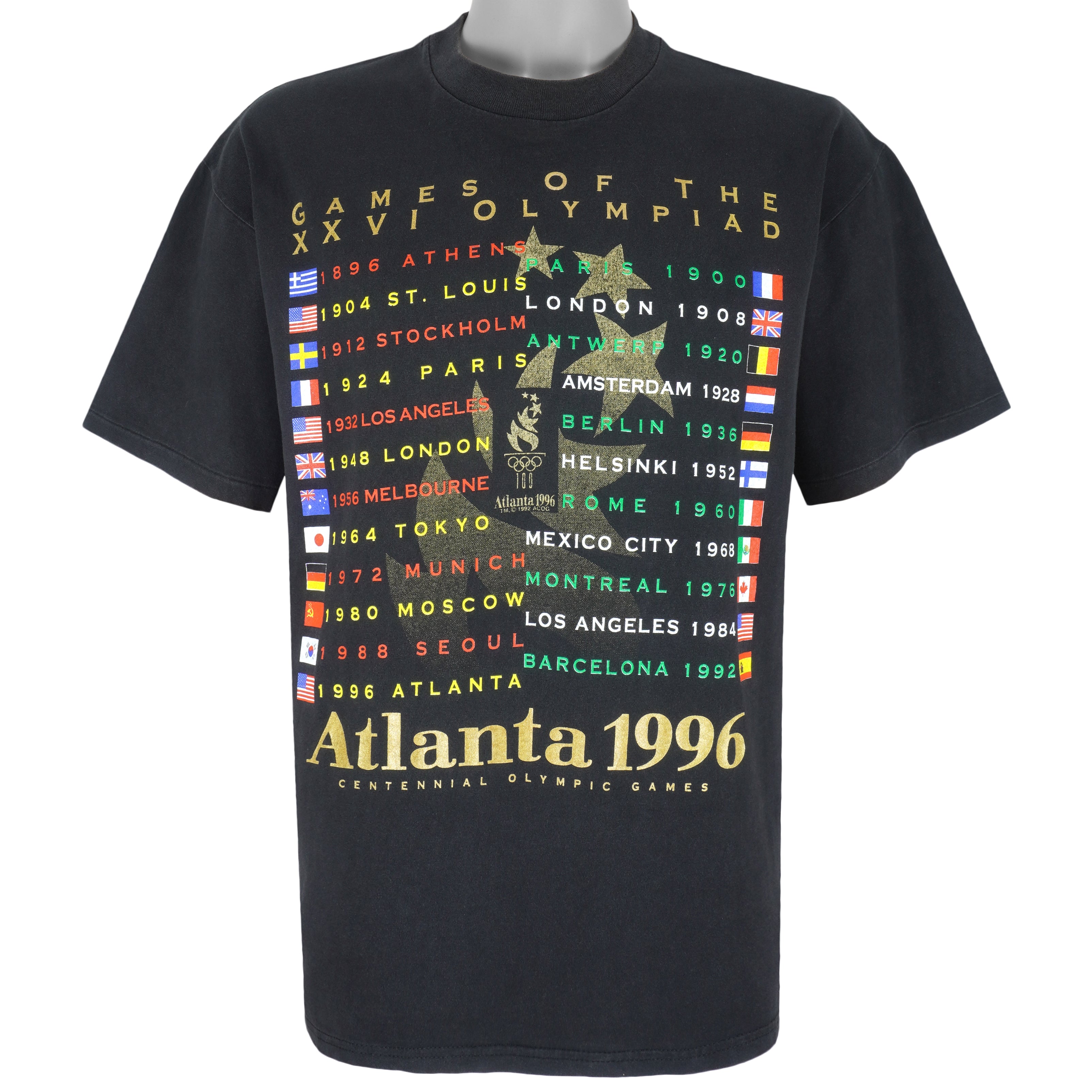 Vintage - Games of the 26th Olympiad Atlanta 1996 Single Stitch T-Shirt 1996 Large Vintage Retro