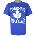 NHL (Sport Wear) -Toronto Maple Leafs Single Stitch T-Shirt 1990s Large Vintage Retro Hockey