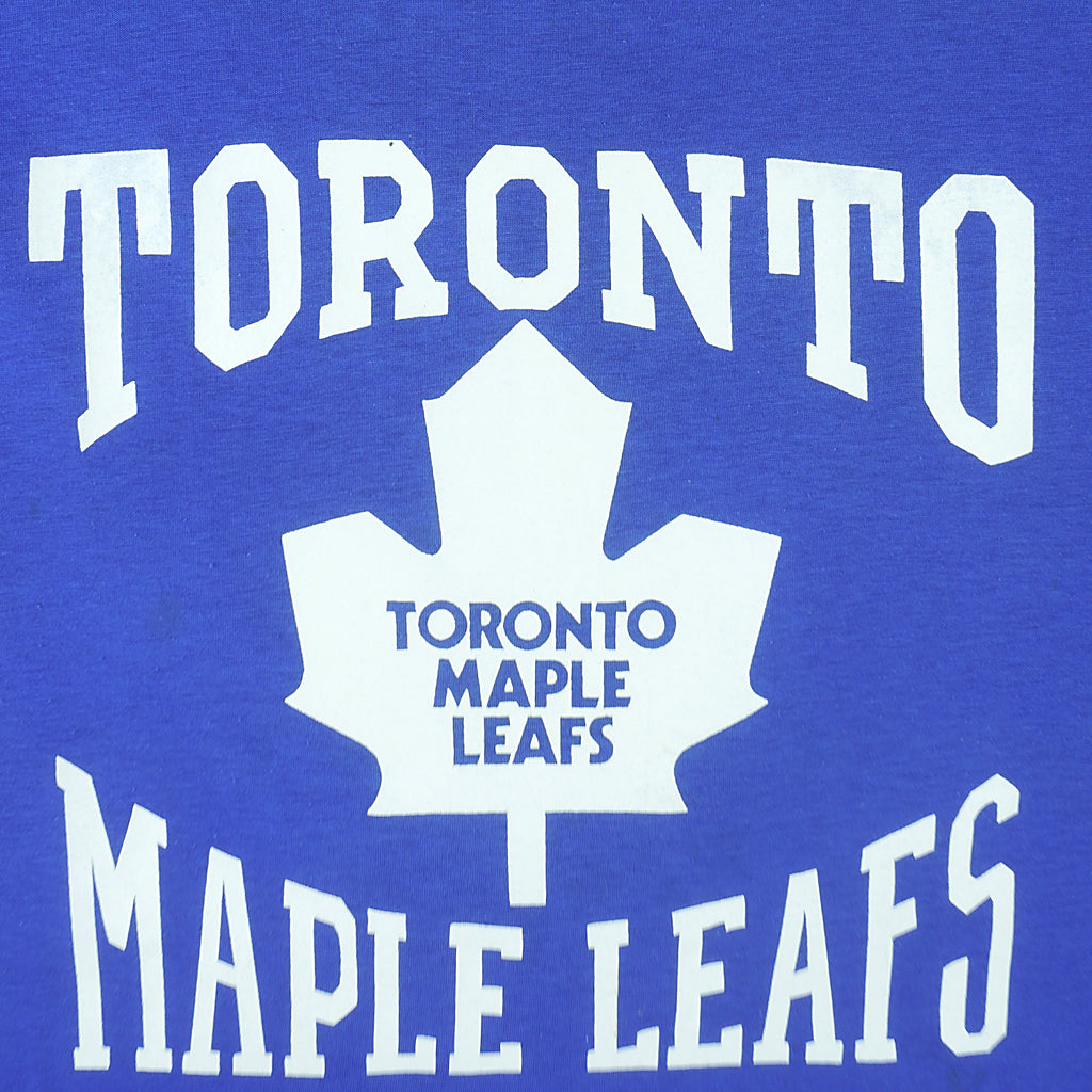 NHL (Sport Wear) -Toronto Maple Leafs Single Stitch T-Shirt 1990s Large Vintage Retro Hockey