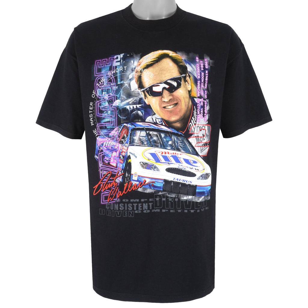 NASCAR (Chase) - Rusty Wallace Miller T-Shirt 2000s Large Vintage Retro