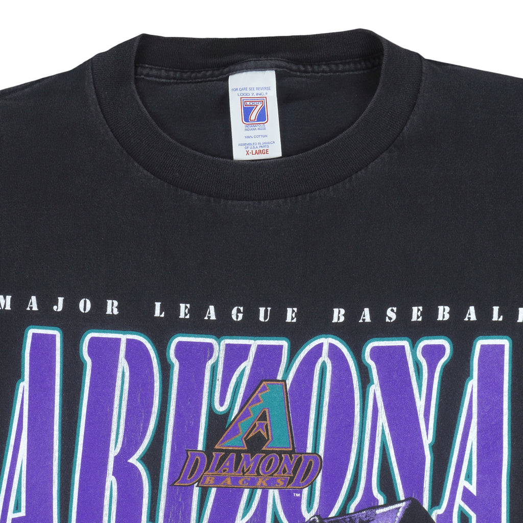 MLB (Logo 7) - Arizona Diamondbacks Big Logo T-Shirt 1997 X-Large Vintage Retro Baseball