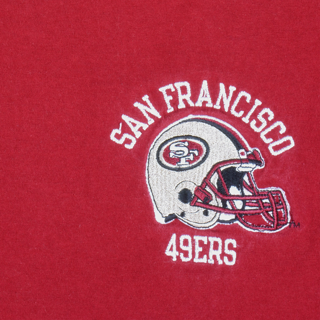 Champion - San Francisco 49ers Embroidered T-Shirt 1990s X-Large Vintage Retro Football