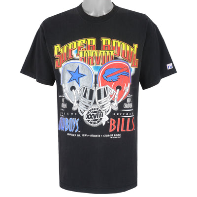 NFL (Logo7) - Cowboys VS Bills Super Bowl 27th Champions T-Shirt 1994 Large