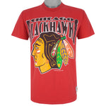 NHL (Nutmeg) - Chicago Blackhawks Single Stitch T-Shirt 1989 Medium