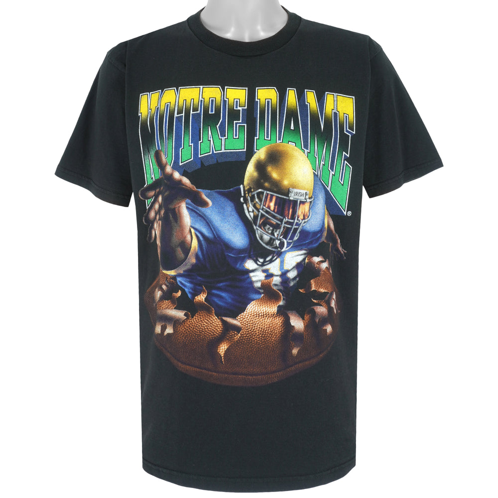 NCAA (Nutmeg) - Notre Dame Fighting Irish Breakout T-Shirt 1990s X-Large Vintage Retro Football College