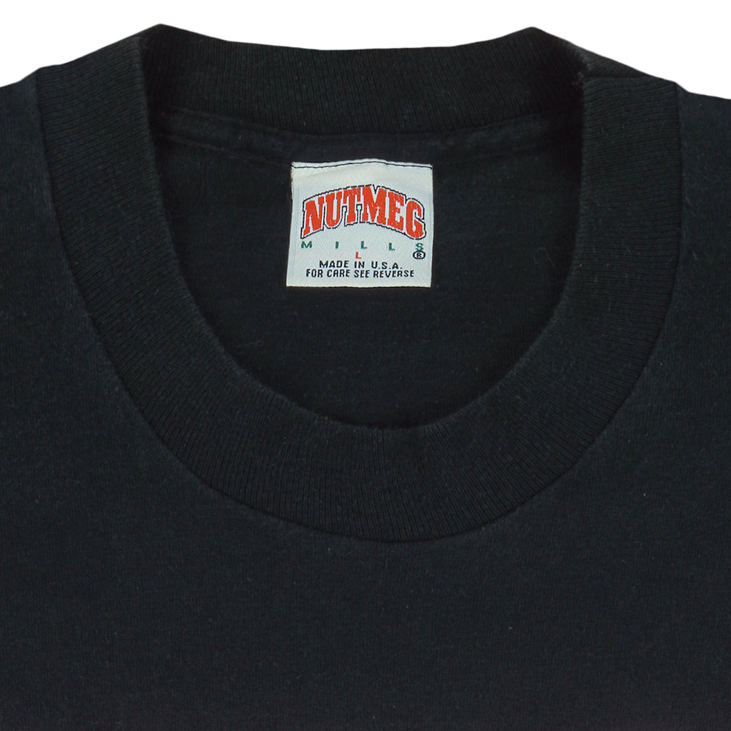 NHL (Nutmeg) - Chicago Blackhawks Single Stitch T-Shirt 1990s Large Vintage Retro Hockey