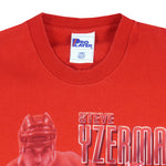 NHL (Pro Player) - Detroit Red Wings, Steve Yzerman T-Shirt 1990s Medium Vintage Retro Hockey