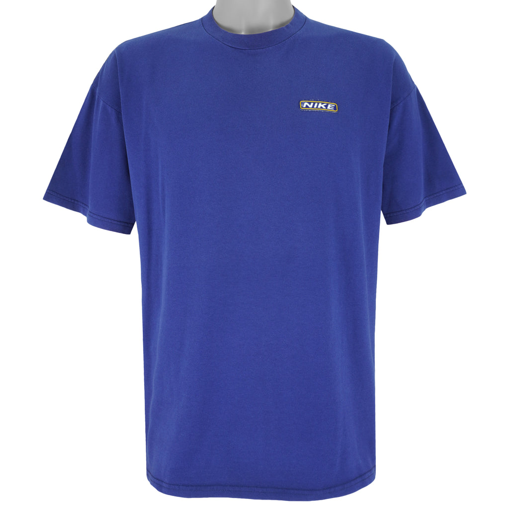 Nike - Blue International Grey Tag T-Shirt 1980s Large Vintage Retro