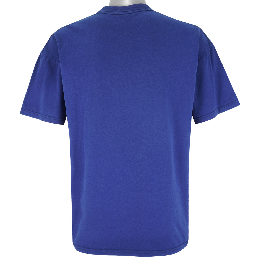 Nike - Blue International Grey Tag T-Shirt 1980s Large Vintage Retro