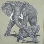 Vintage (Tultex) - Elephant Animal Printed T-Shirt 1990s Large Vintage Retro