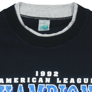 MLB (Waves) - Blue jays Big Logo Champions T-Shirt 1992 Large Vintage Retro Baseball