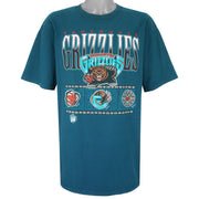 NBA (Waves) - Vancouver Grizzlies Spell-Out T-Shirt 1994 X-Large Vintage Retro Basketball
