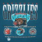 NBA (Waves) - Vancouver Grizzlies Spell-Out T-Shirt 1994 X-Large Vintage Retro Basketball