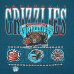 NBA (Waves) - Vancouver Grizzlies Spell-Out T-Shirt 1994 X-Large Vintage Retro Basketball
