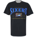 NBA (Lee) - Philadelphia 76ers Division T-Shirt 1990s Large Vintage Retro Basketball