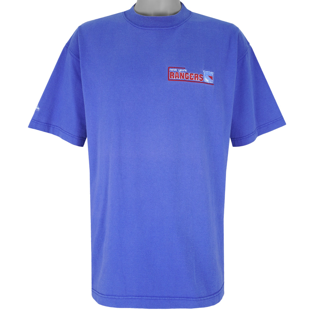NHL - New York Rangers Hockey Single Stitch T-Shirt 1990s Large Vintage Retro Hockey