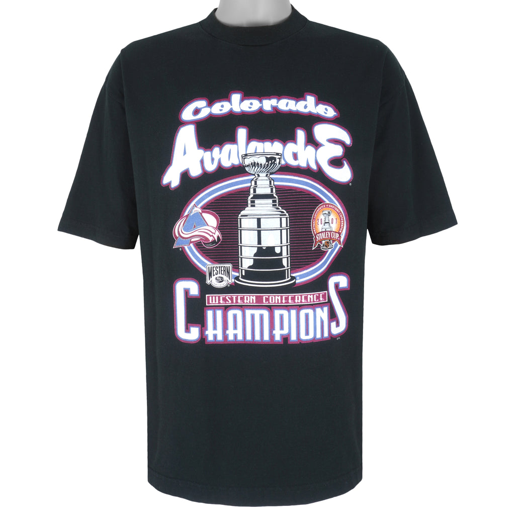 NHL (True Fan) - Colorado Avalanche Champions T-Shirt 2001 X-Large Vintage Retro Hockey