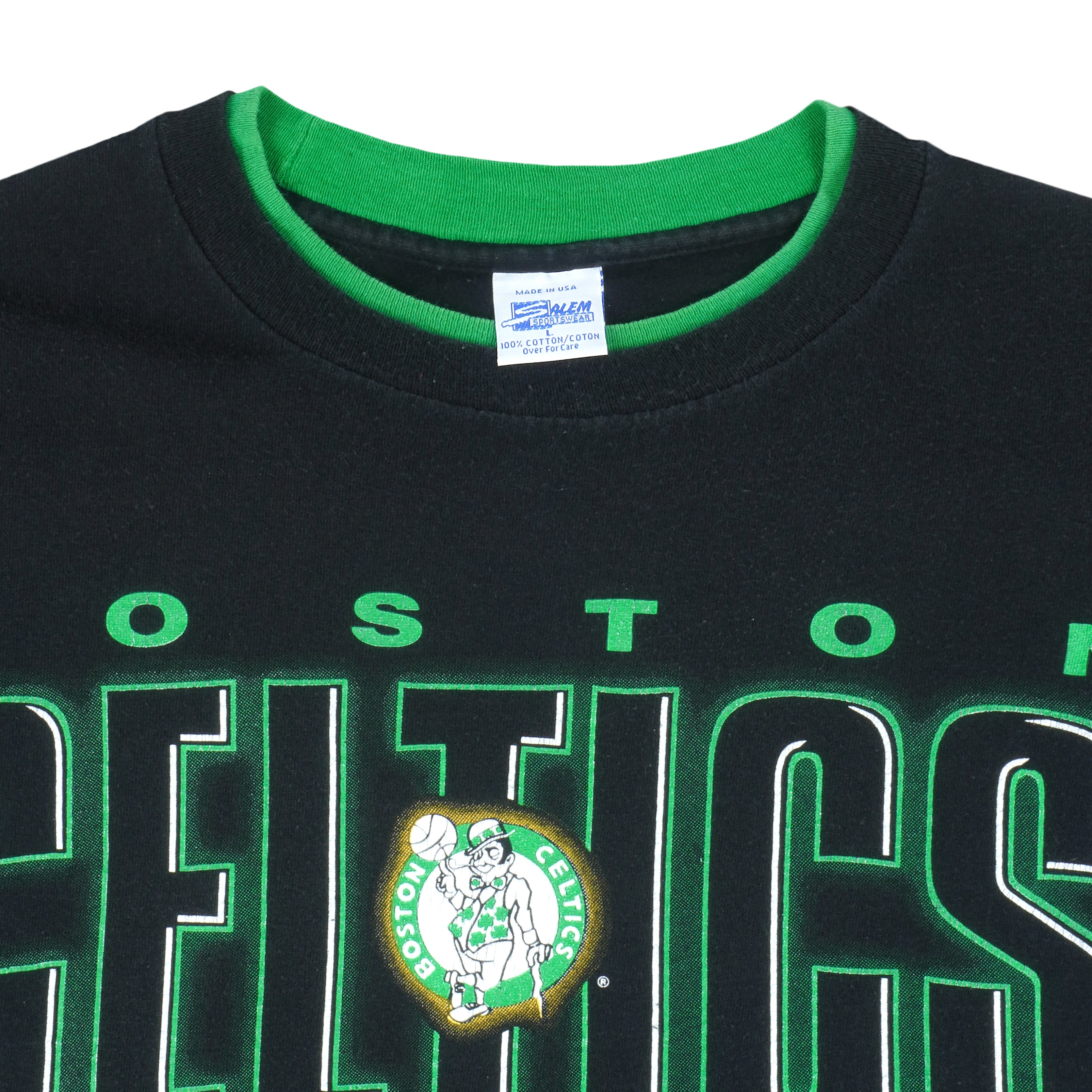 Vintage Boston Celtics Green Stuff Salem Sportswear Shirt Size