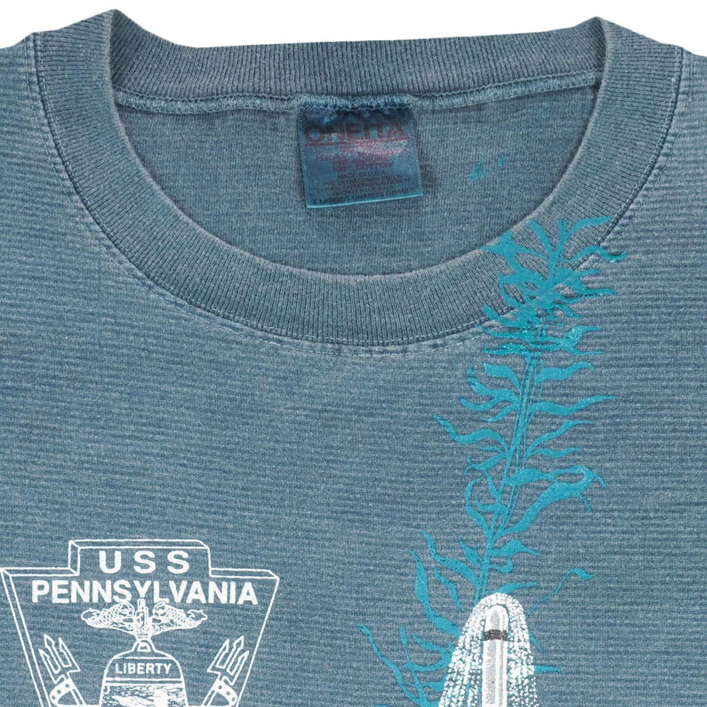 Vintage - USS Pennsylvania SSBN-735 Single Stitch T-Shirt 1990s X-Large Vintage Retro