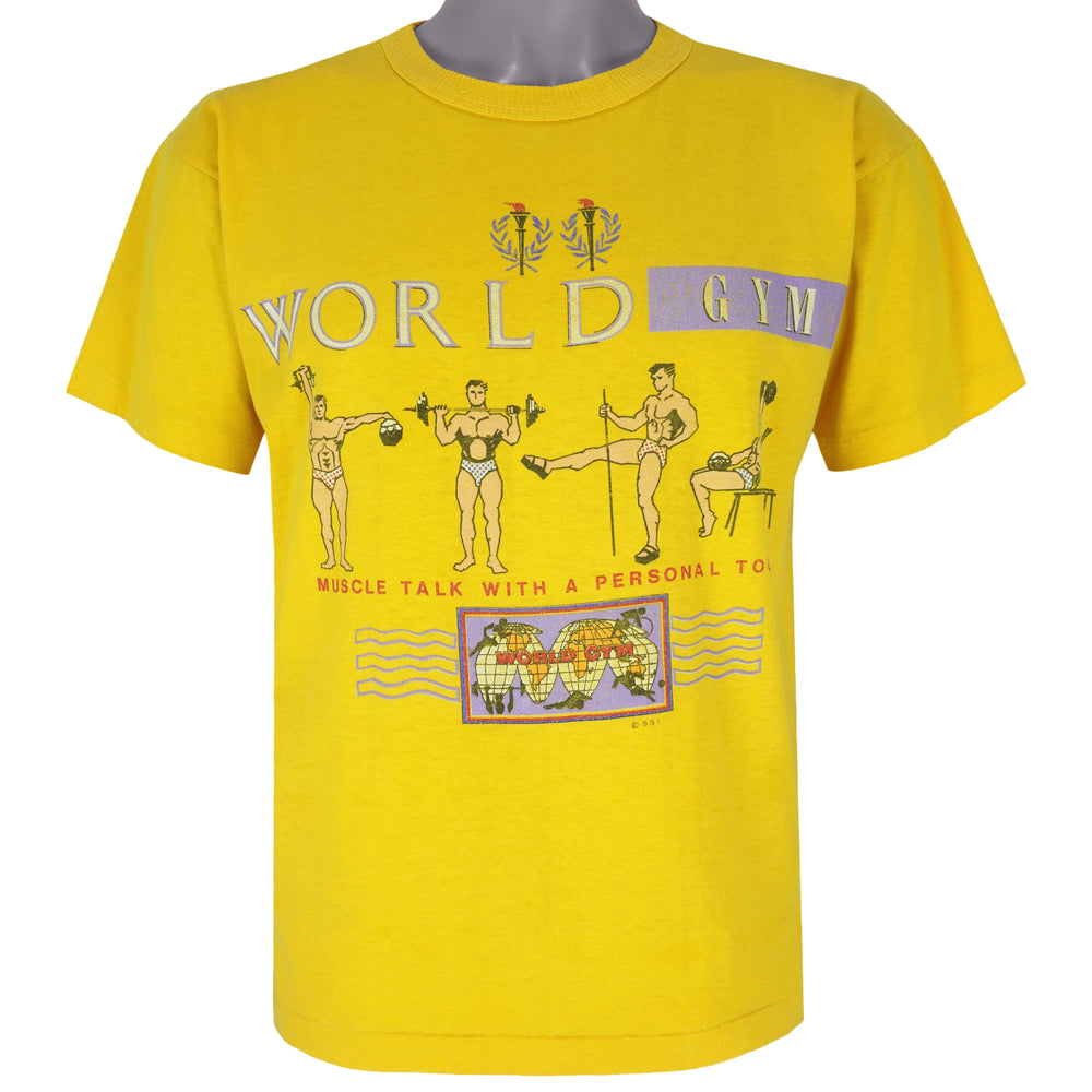 Vintage (Mac Gregor) - World GYM Single Stitch T-Shirt 1990s Medium Vintage Retro