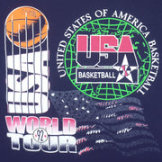 Vintage - USA Basketball Word Tour Single Stitch T-Shirt 1990s X-Large Vintage Retro Basketball
