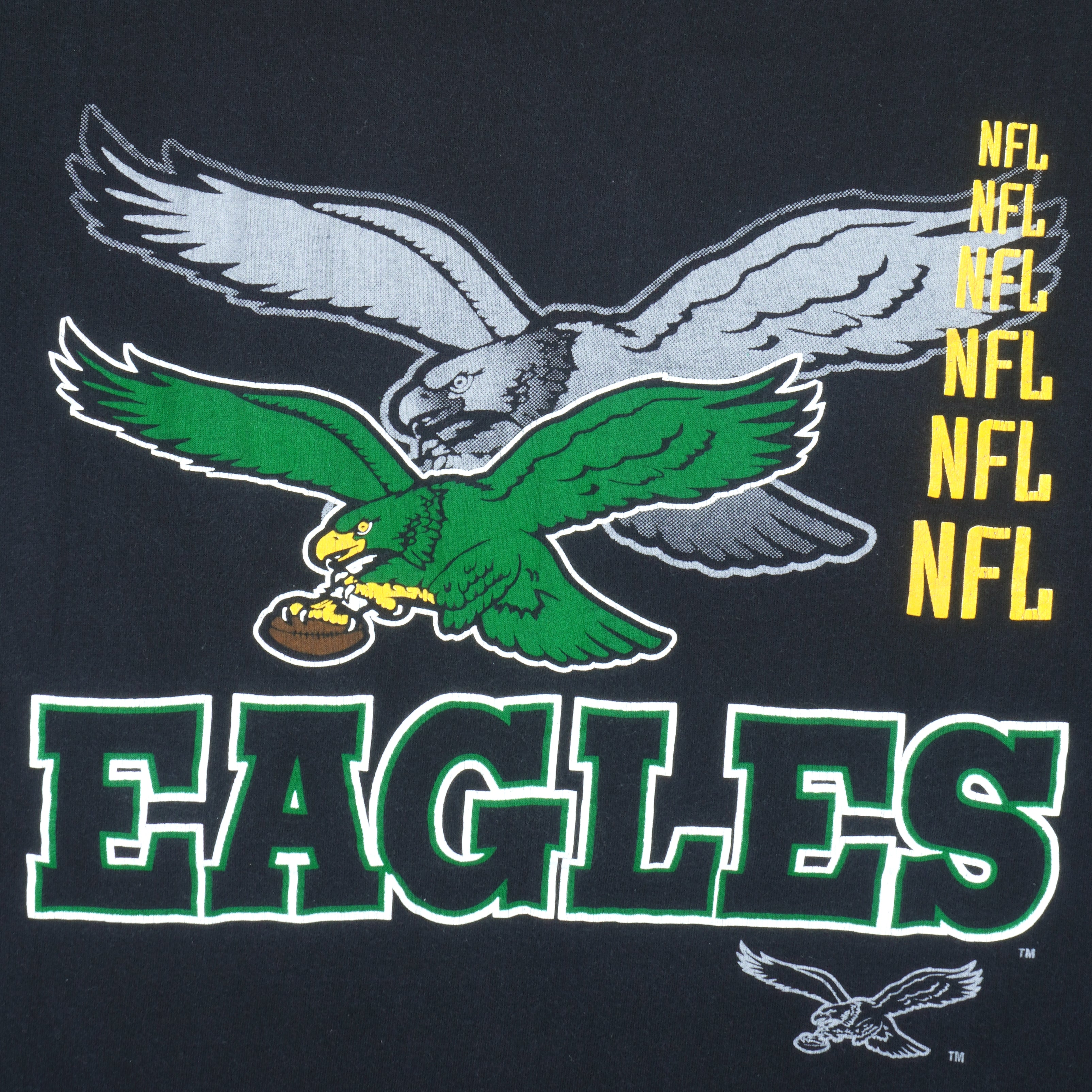 NFL (Jostens) - Philadelphia Eagles Single Stitch T-Shirt 1990s Large Vintage Rretro