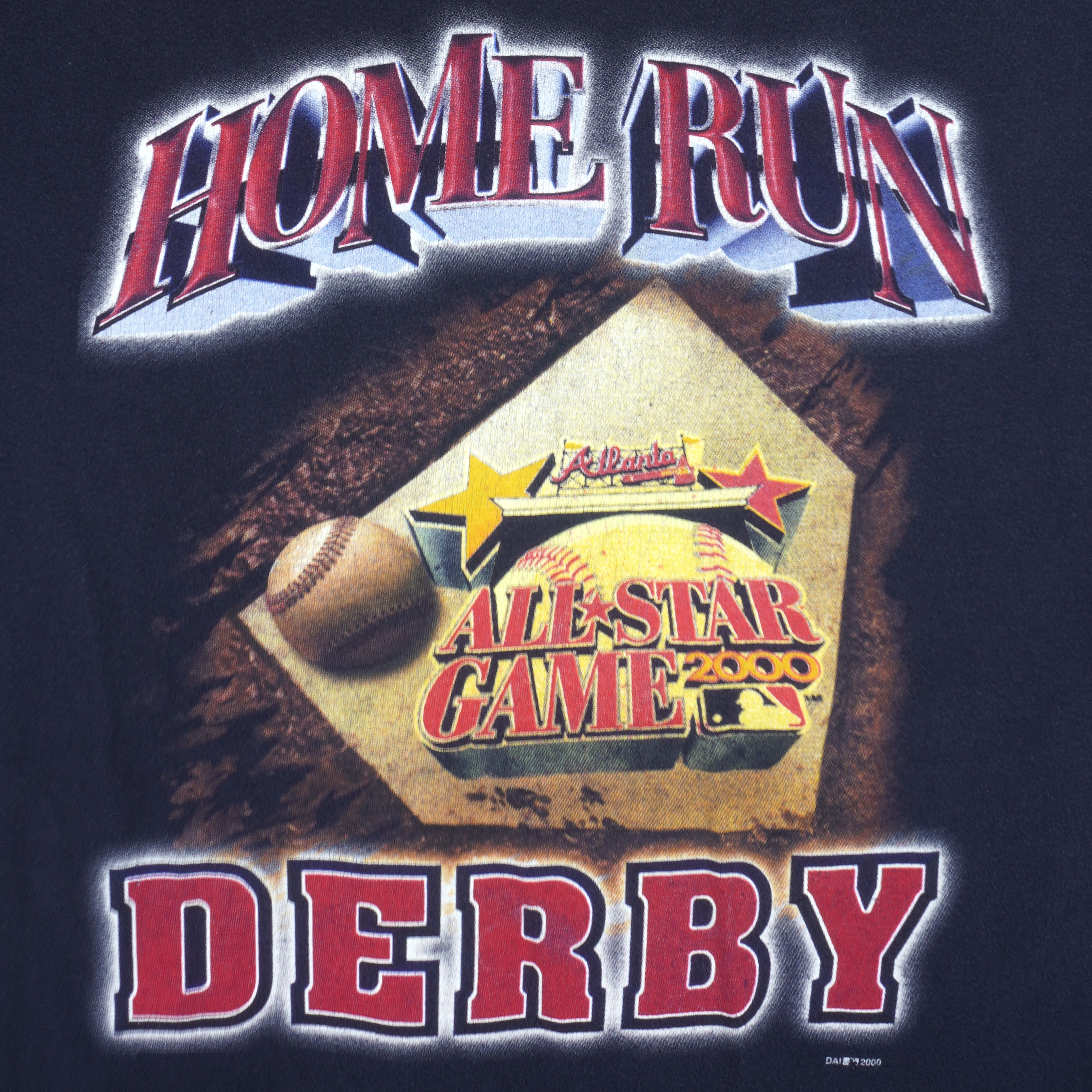 Vintage (Dynasty) - Derby Home Run Baseball T-Shirt 2000 X-Large Vintage Retro Baseball