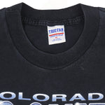 MLB (True Fan) - Colorado Rockies Big Logo T-Shirt 1999 Medium Vintage Retro Baseball