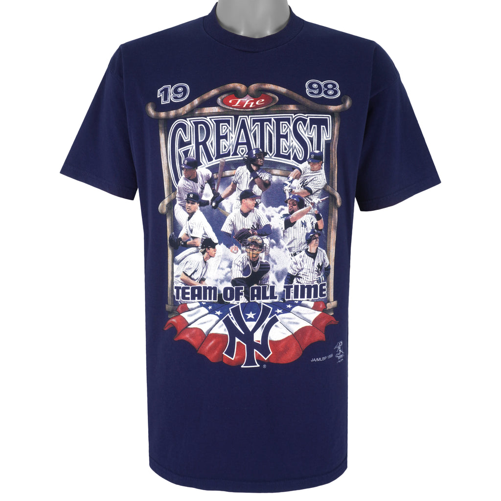 MLB - New York Yankees The Greatest Team Of All Time T-Shirt 1999 Large Vintage Retro Baseball