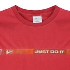 Nike - Red Just Do It T-Shirt 2000s Large Vintage Retro