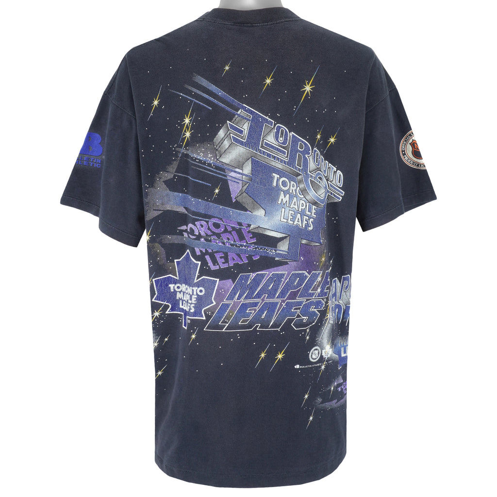 NHL (Bulletin Athletic) - Toronto Maple Leafs Spell-Out T-Shirt 1990s X-Large Vintage Retro Hockey