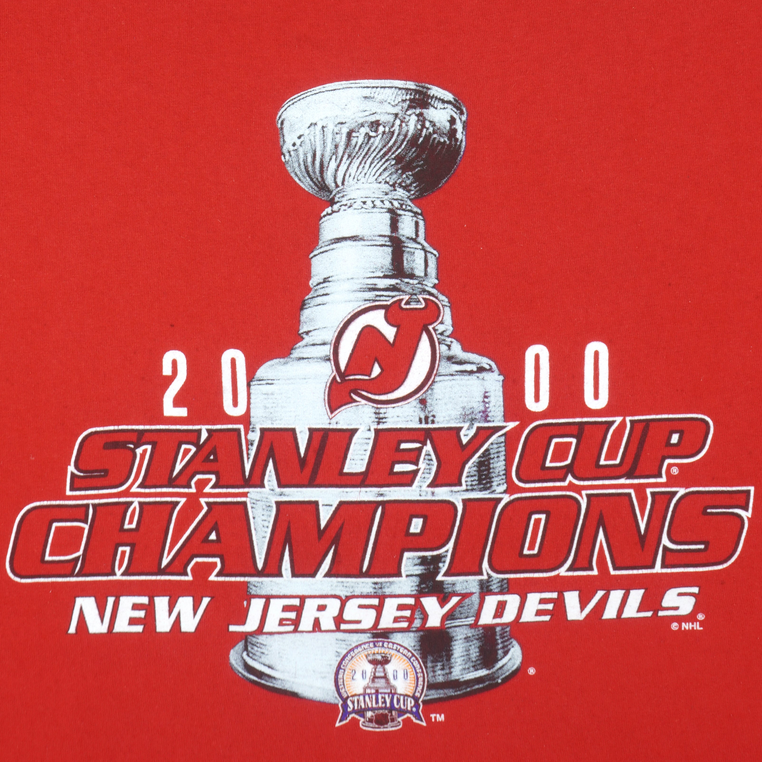 Puma - New Jersey Devils Champions T-Shirt 2000 Large Vintage Retro Hockey