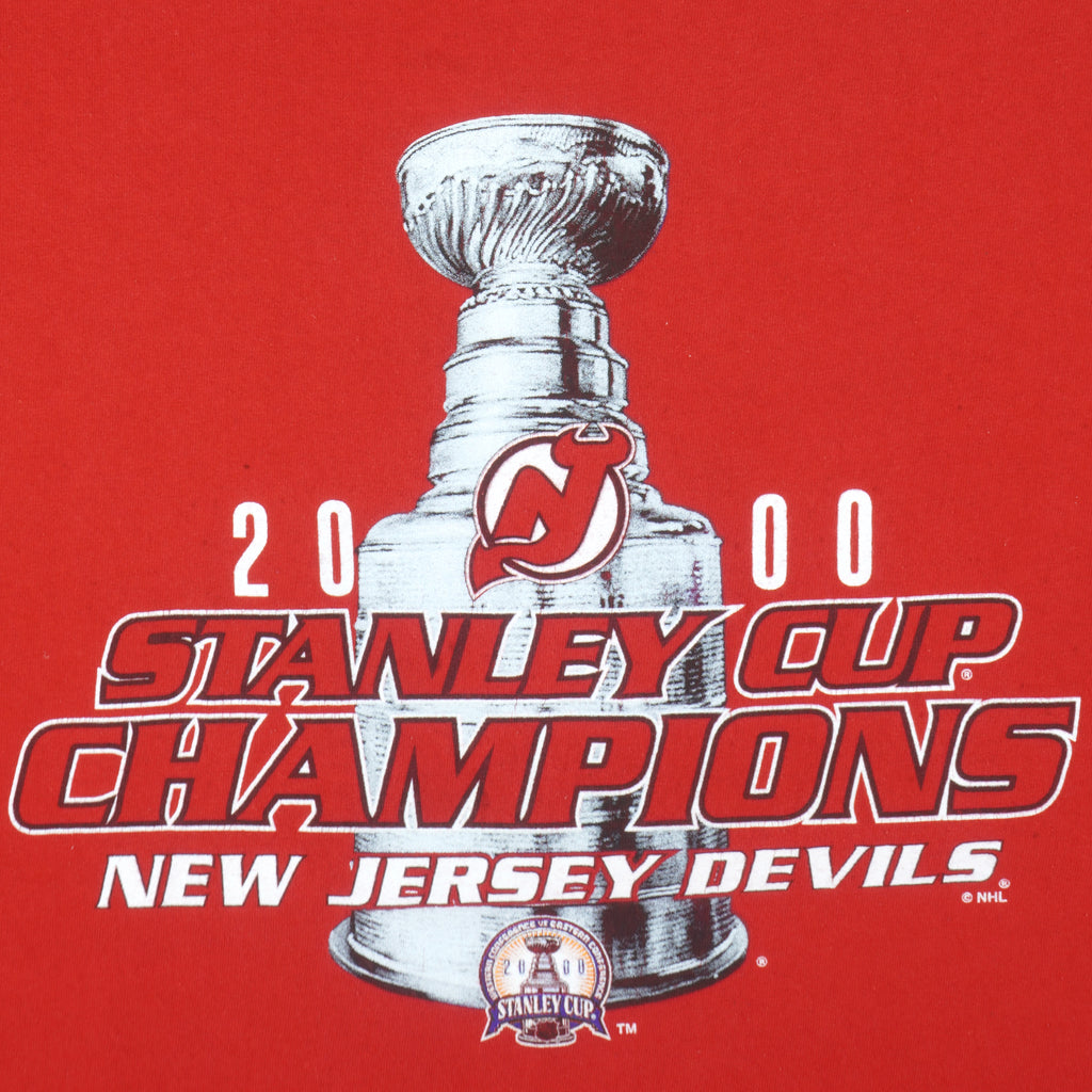 Puma - New Jersey Devils Champions T-Shirt 2000 Large Vintage Retro Hockey