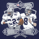 NFL (Nutmeg) - Dallas Cowboys Smith & Aikman Sweatshirt 1990s Medium Vintage Retro Football