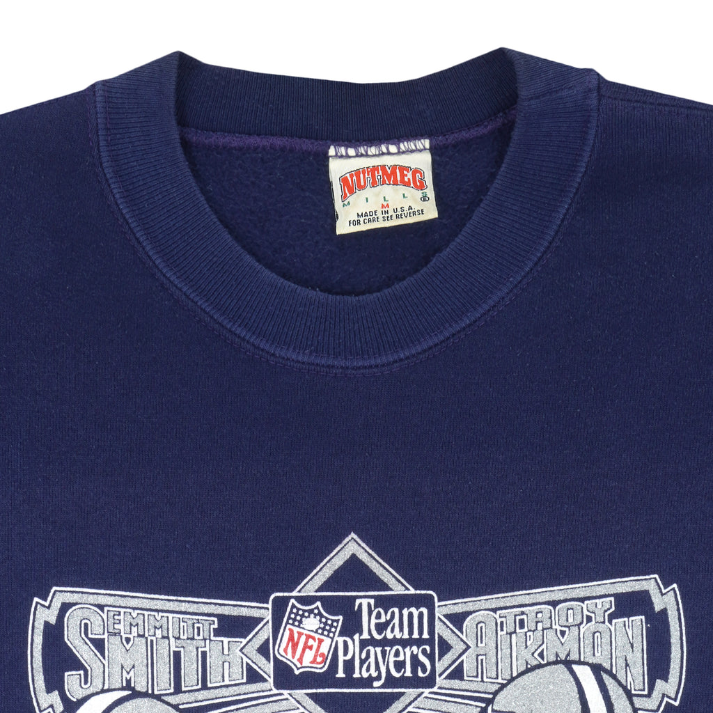 NFL (Nutmeg) - Dallas Cowboys Smith & Aikman Sweatshirt 1990s Medium Vintage Retro Football