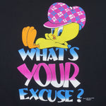 Looney Tunes - Tweety What’s Your Excuse Crew Neck Sweatshirt 1990s Large Vintage Retro