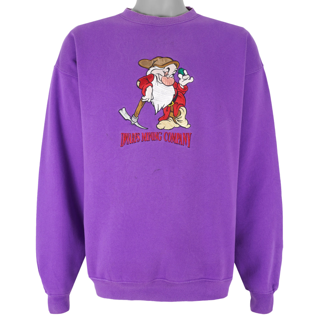 Disney - Dwarfs Meaning Company Crewneck Sweatshirt 1990s X-Large Vintage Retro