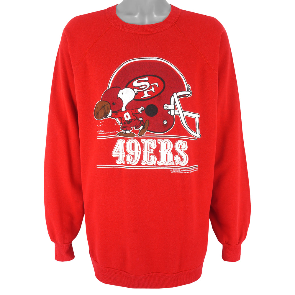 NFL (Artex) - San Francisco 49ers X Peanut Crew Neck Sweatshirt 1990s XX-Large Vintage Retro Football