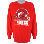 NFL (Artex) - San Francisco 49ers X Peanut Crew Neck Sweatshirt 1990s XX-Large Vintage Retro Football