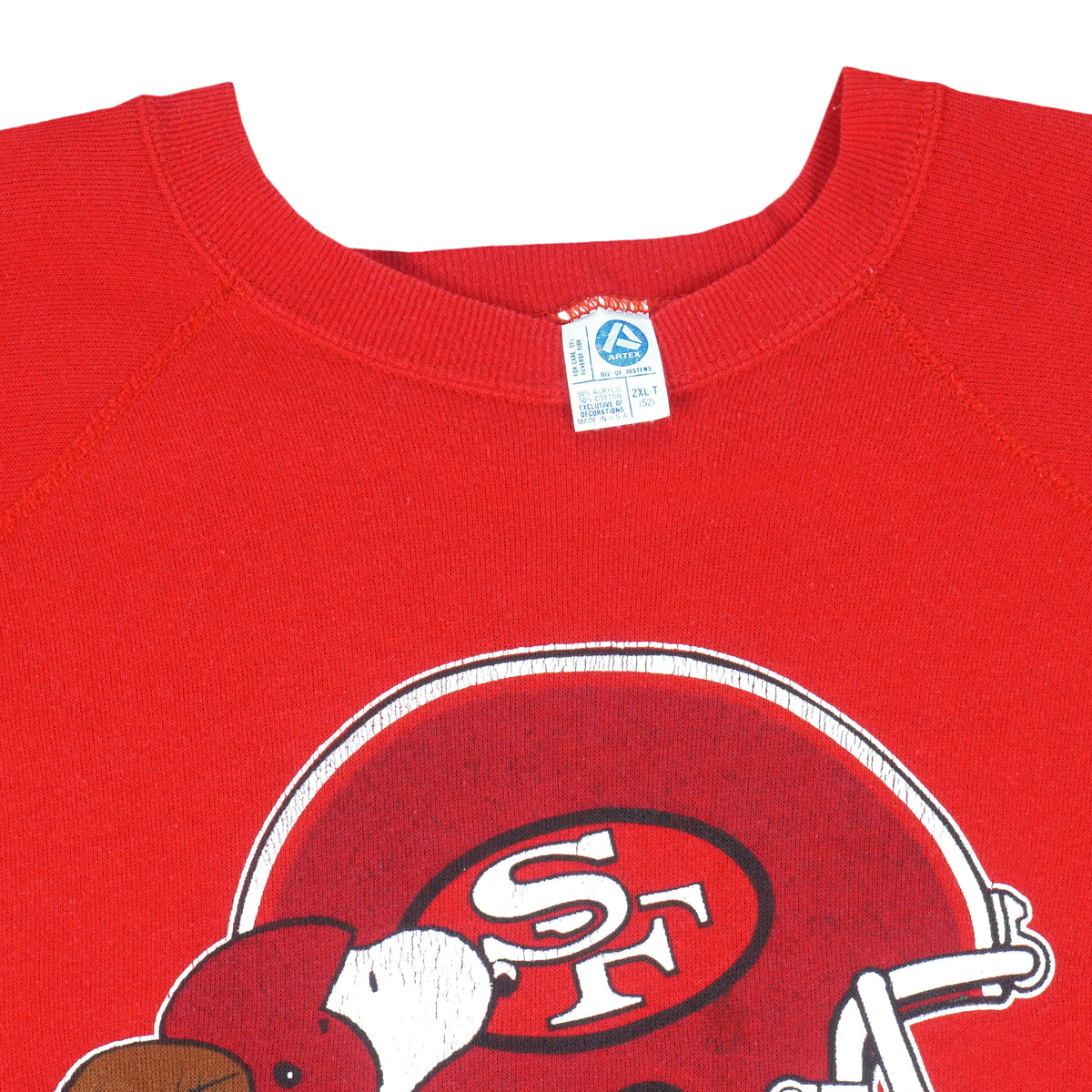 NFL (Artex) - San Francisco 49ers X Peanut Crew Neck Sweatshirt 1990s XX-Large Vintage Retro Football