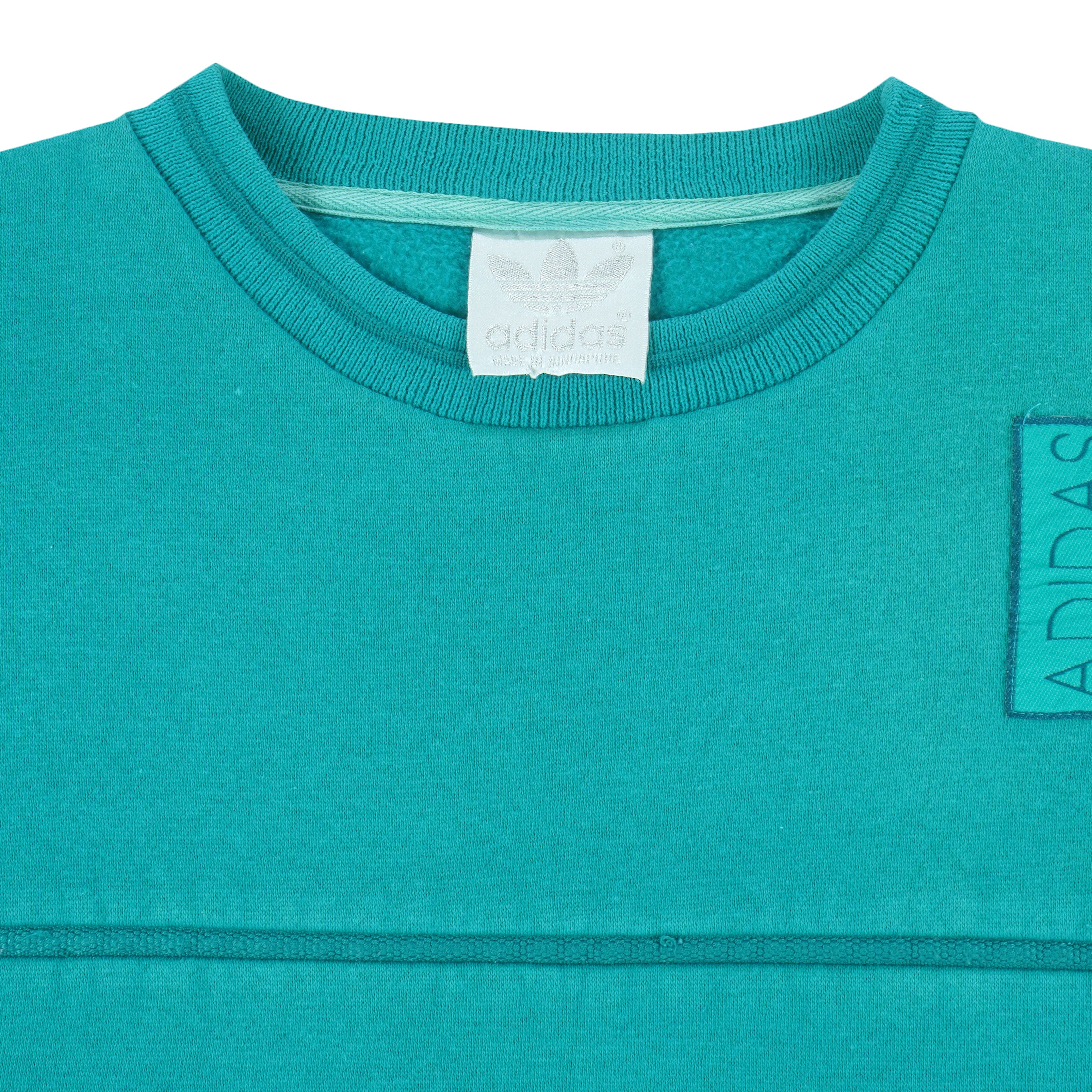 Sweatshirt 1990s Neck Crew Blue Small Clothing Vintage - Adidas – Club Vintage