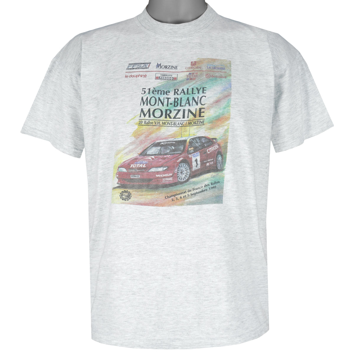 Vintage (BC) - Rallye Mont-Blanc Morzine Single Stitch T-Shirt 1990s Medium Vintage Retro