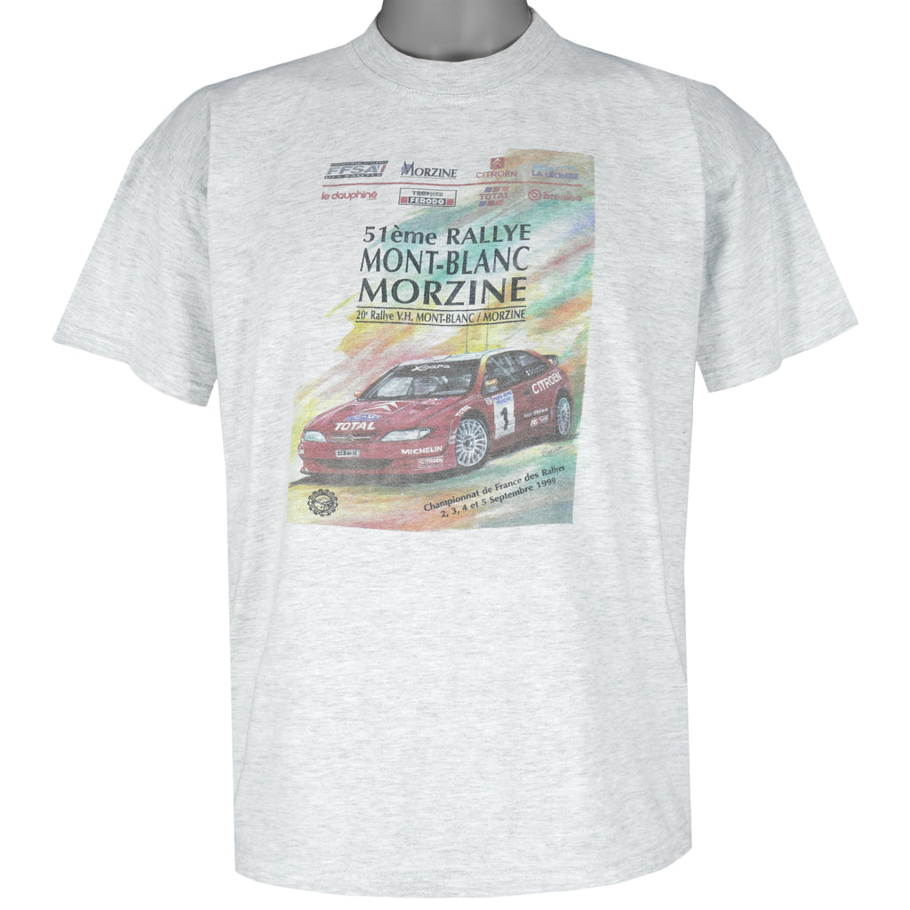 Vintage (BC) - Rallye Mont-Blanc Morzine Single Stitch T-Shirt 1990s Medium Vintage Retro