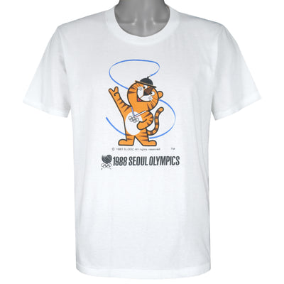 Vintage - Seoul Olympics Mascot Hodori Single Stitch T-Shirt 1988 Large