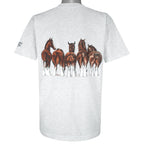 Vintage (Printed Of Tails) - Horse Breakout Single Stitch T-Shirt 1990s Large Vintage Retro