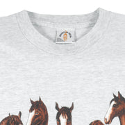Vintage (Printed Of Tails) - Horse Breakout Single Stitch T-Shirt 1990s Large Vintage Retro
