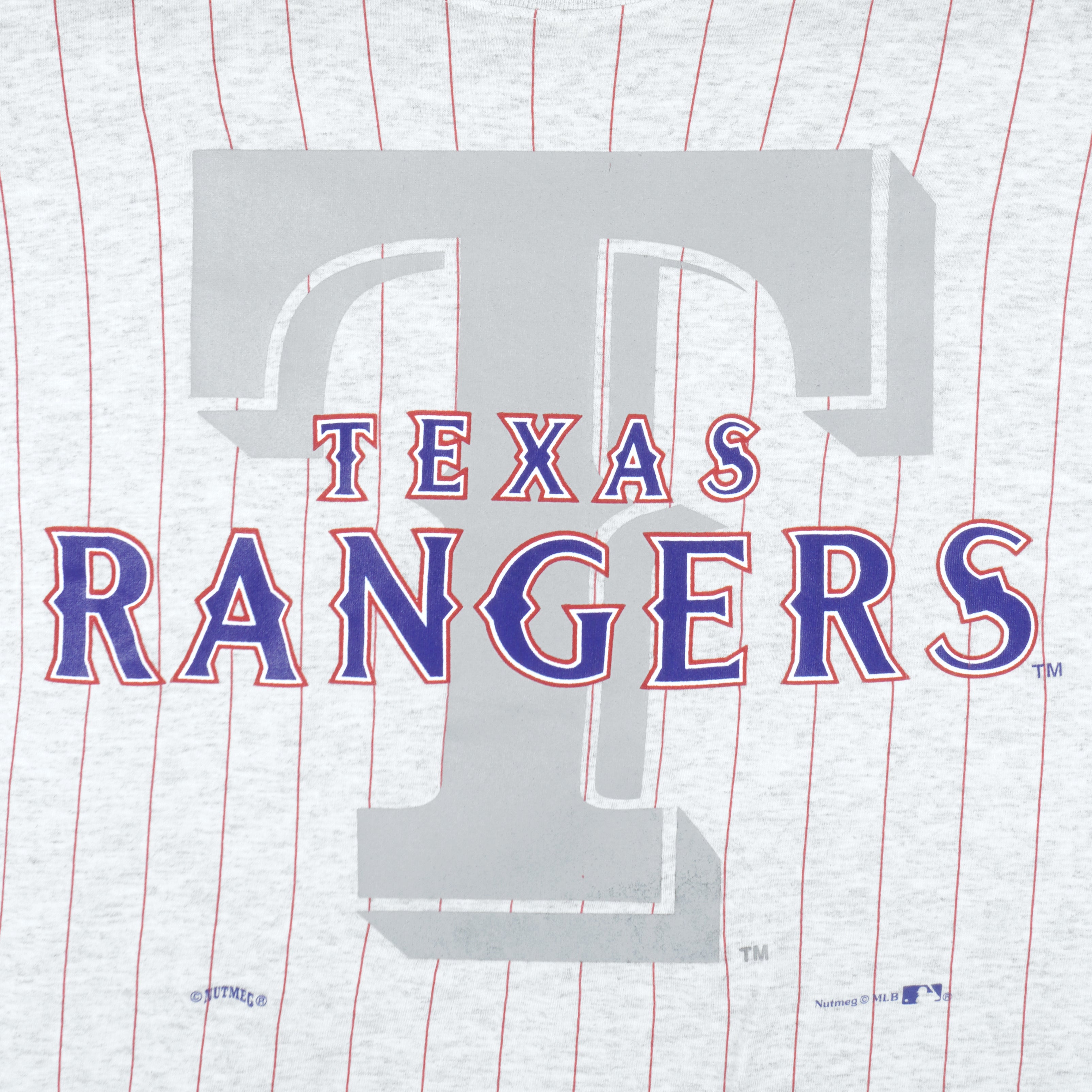MLB (Nutmeg) - Texas Rangers T-Shirt 1990s X-Large Vintage Retro Baseball