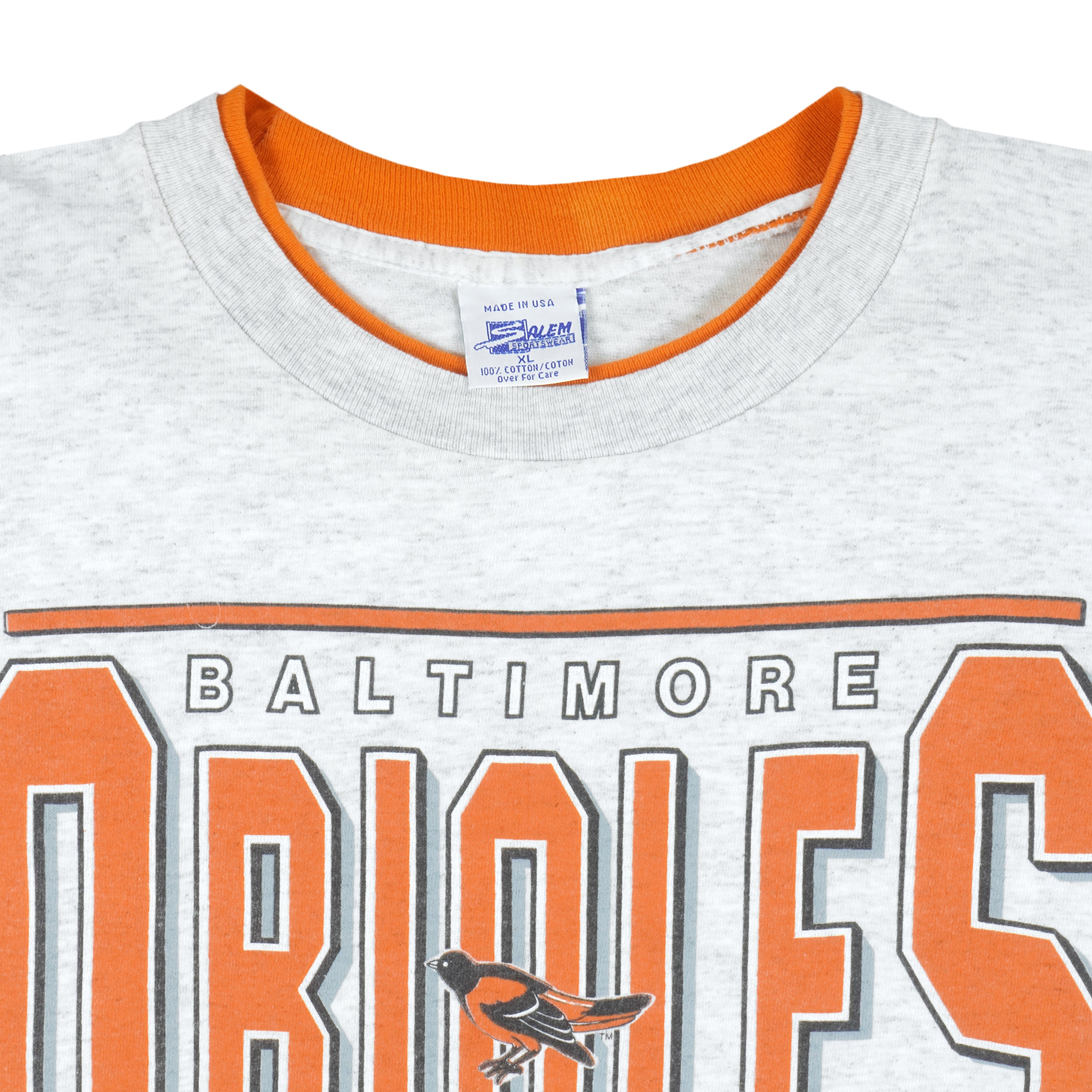 MLB (Salem) - Grey Baltimore Orioles T-Shirt 1991 X-Large Vintage Retro Baseball