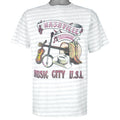 Vintage (Bel Ton) - Nashville Music City Single Stitch T-Shirt 1990s Large Vintage Retro