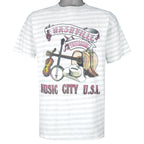 Vintage (Bel Ton) - Nashville Music City Single Stitch T-Shirt 1990s Large Vintage Retro